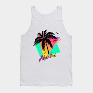 Alaska Funny 80s Sunset Tank Top